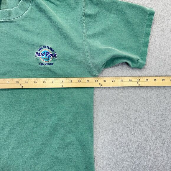 VTG Hard Rock Hotel Las Vegas T-Shirt Adult Large L Green Single Stitch USA Made - Picture 6 of 9